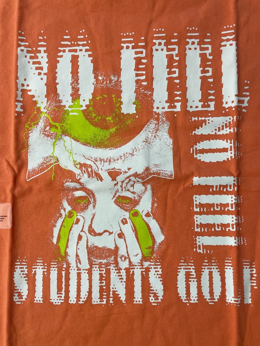 Students Golf T-Shirt Large "No Fear" 100% Cotton Melon Orange Streetwear New